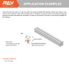 15mm Extrusion - 150mm - 45° Ends - 2 Pack - Image 3