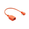 USB Female A to Micro USB Adapter - Orange - Image 2